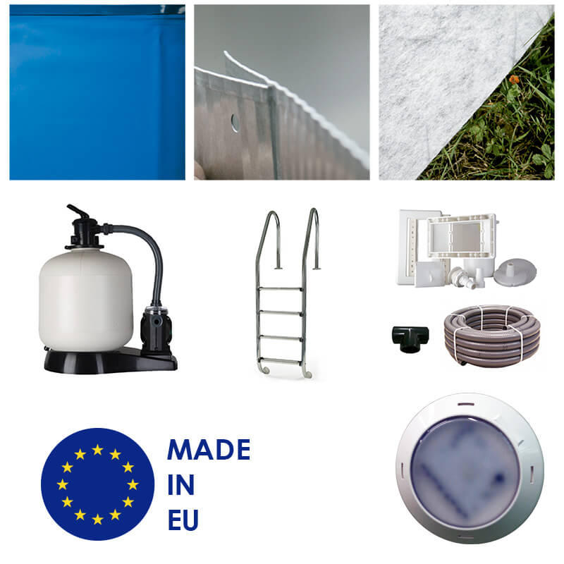 Piscina Gre Atolon Serie Madagascar Ovalada 600X320X150 - Imagen 6