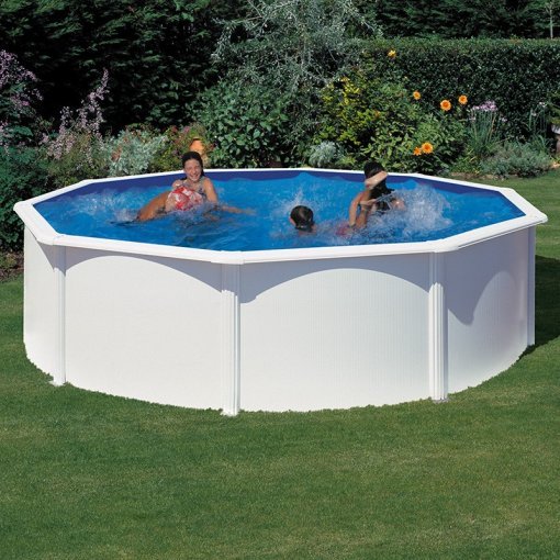 Piscina Gre Fidji Redonda Blanca Ø300x120